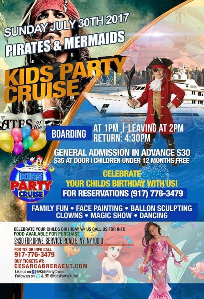 Event - Kids Party Cruise Pirates & Mermaids Edition - New York, New York - July 30, 2017 | concert tickets