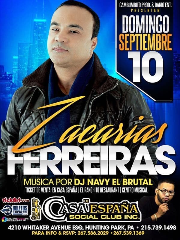 Event - Zacarias Ferreira en Hunting Park PA - Philadelphia, Pennsylvania - September 10, 2017 | concert tickets