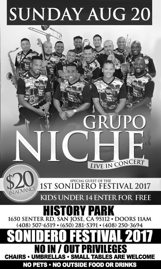 Event - El Grupo Niche en Concierto - San Jose, California - August 20, 2017 | concert tickets