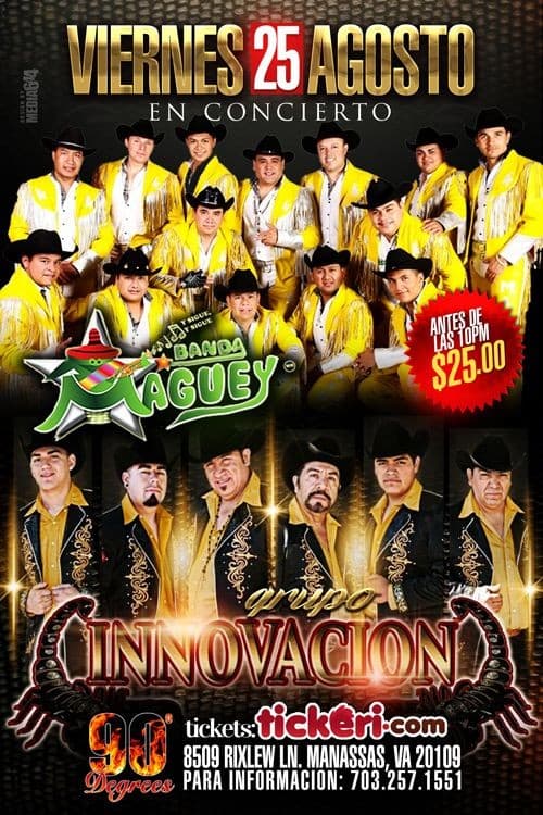 Event - Banda Maguey yInnovación en Manassas VA - Manassas, Virginia - August 25, 2017 | concert tickets