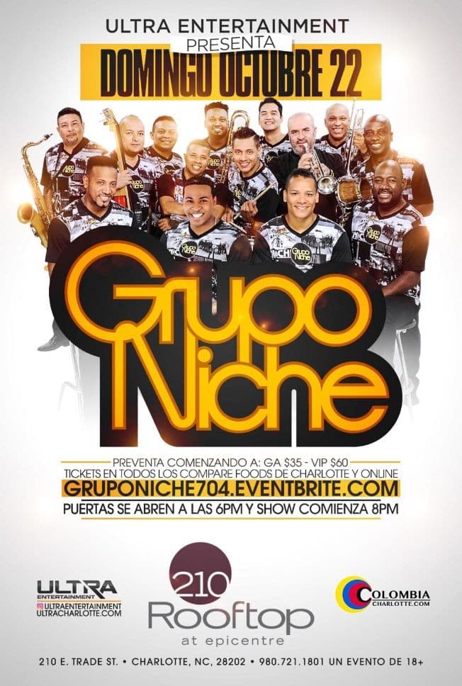 Event - Grupo Niche en Carolina del Norte - Charlotte, North Carolina - October 22, 2017 | concert tickets