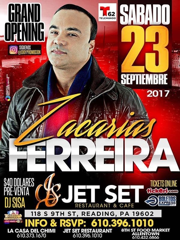 Event - Zacarias Ferreira en Reading PA - Reading, Pennsylvania - September 23, 2017 | concert tickets