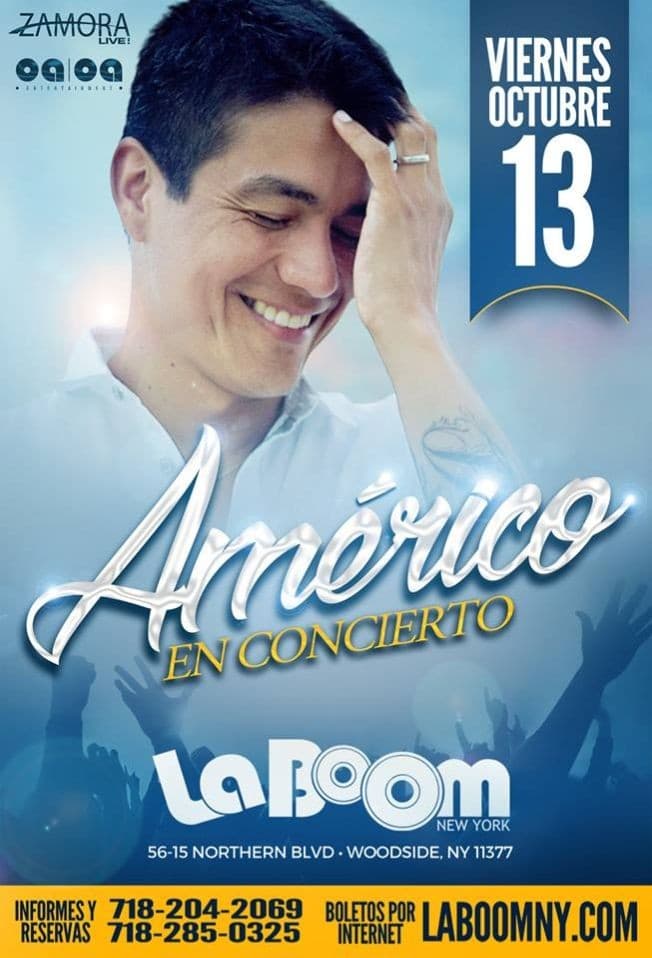 Event - Americo en New York - Queens, New York - October 13, 2017 | concert tickets