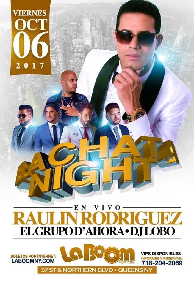 Event - Bachata Heightz y Raulin Rodriguez en New York - Queens, New York - October 6, 2017 | concert tickets