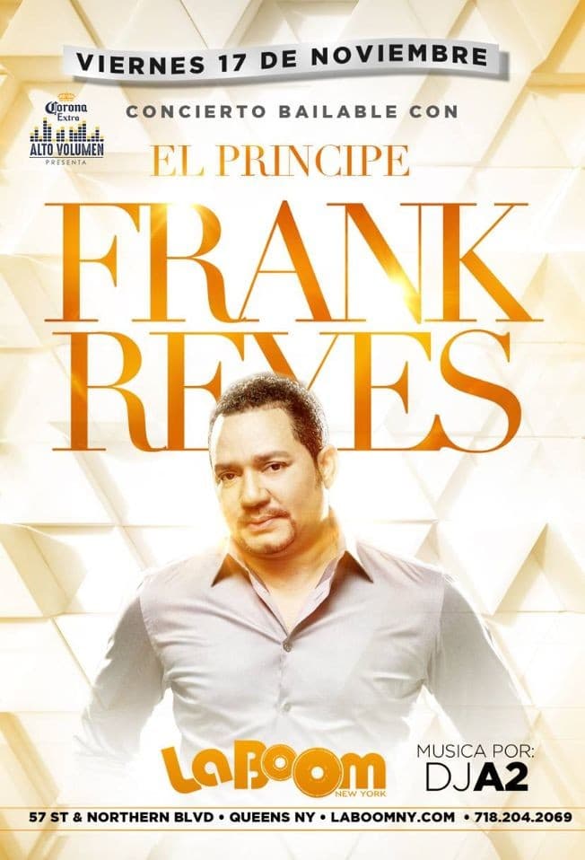 Event - Frank Reyes en New York - Queens, New York - November 17, 2017 | concert tickets