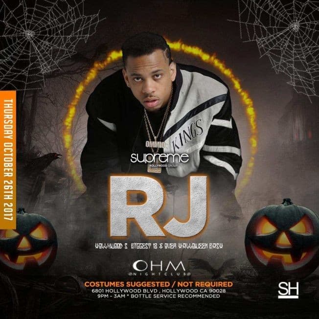 Event - RJ HALLOWEEN COSTUME PARTY - Los Angeles, California - October 26, 2017 | concert tickets