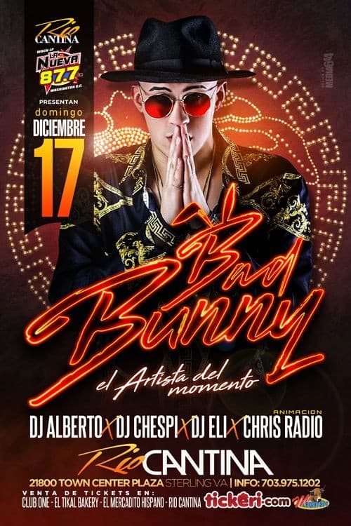 Event - Bad Bunny in Sterling,VA - Sterling, Virginia - December 17, 2017 | concert tickets