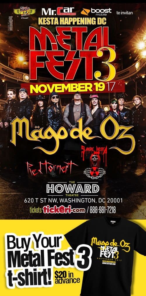 Event - Metal Fest 3 con Mago de Oz, Red Torment & Sangre Inedita en Washington DC - Washington, District Of Columbia - November 19, 2017 | concert tickets