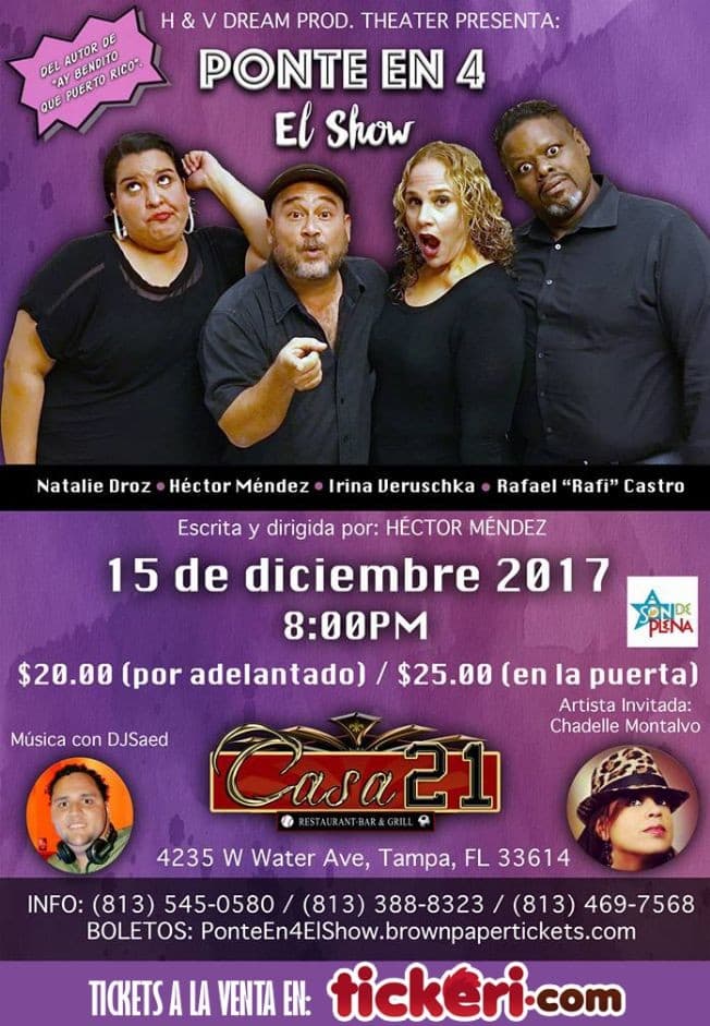 Event - Ponte En 4 El Show - Tampa, Florida - December 15, 2017 | concert tickets