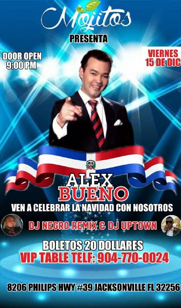 Event - Alex Bueno en Jacksonville,FL - Jacksonville, Florida - December 15, 2017 | concert tickets