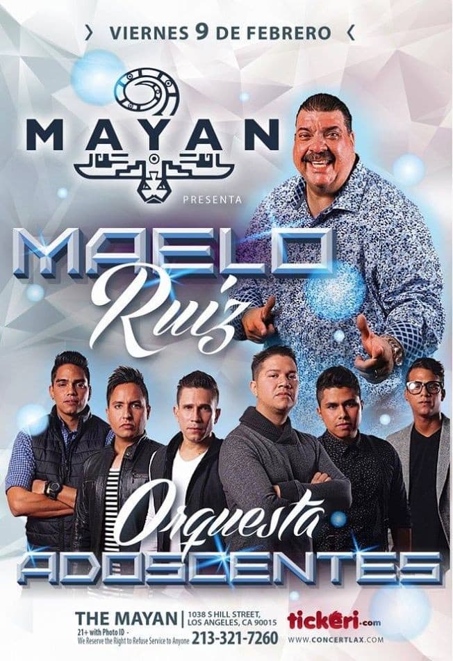 Event - Maelo Ruiz & Orquesta Adolescentes en Los Angeles - Los Angeles, California - February 9, 2018 | concert tickets