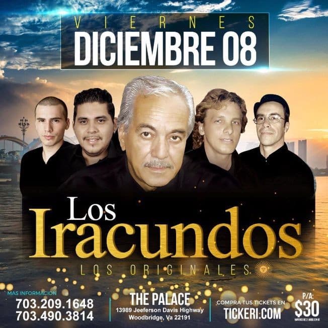 Event - LOS IRACUNDOS EN CONCIERTO - Woodbridge, Virginia - December 8, 2017 | concert tickets