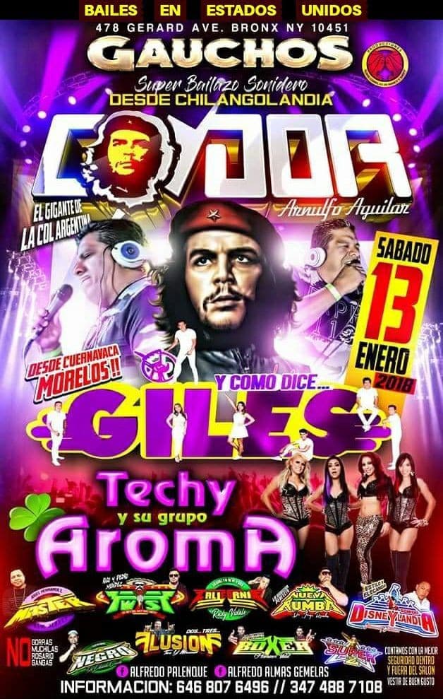 Event - Condor, Giles y Techy y su Grupo Aroma en Bronx NY - Bronx, New York - January 13, 2018 | concert tickets