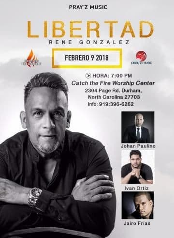 Event - Libertad Rene Gonzalez en Durham,NC - Durham, North Carolina - February 9, 2018 | concert tickets