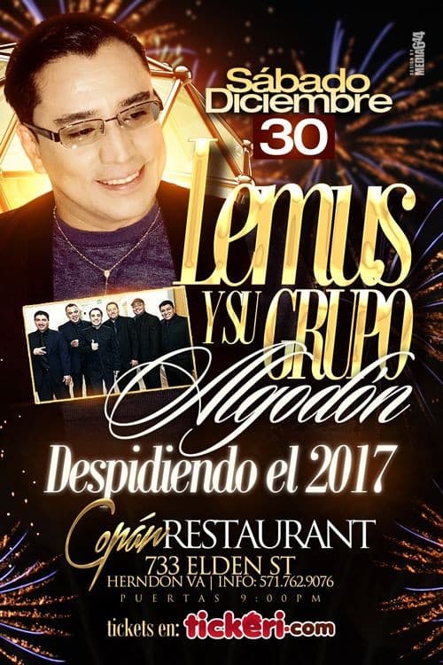 Event - Lemus y Su Grupo Algodon en Herndon,VA - Herndon, Virginia - December 30, 2017 | concert tickets