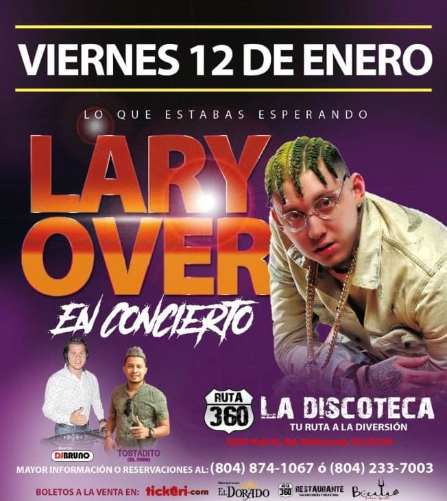 Event - Lary Over en Richmond,VA - Richmond, Virginia - January 12, 2018 | concert tickets