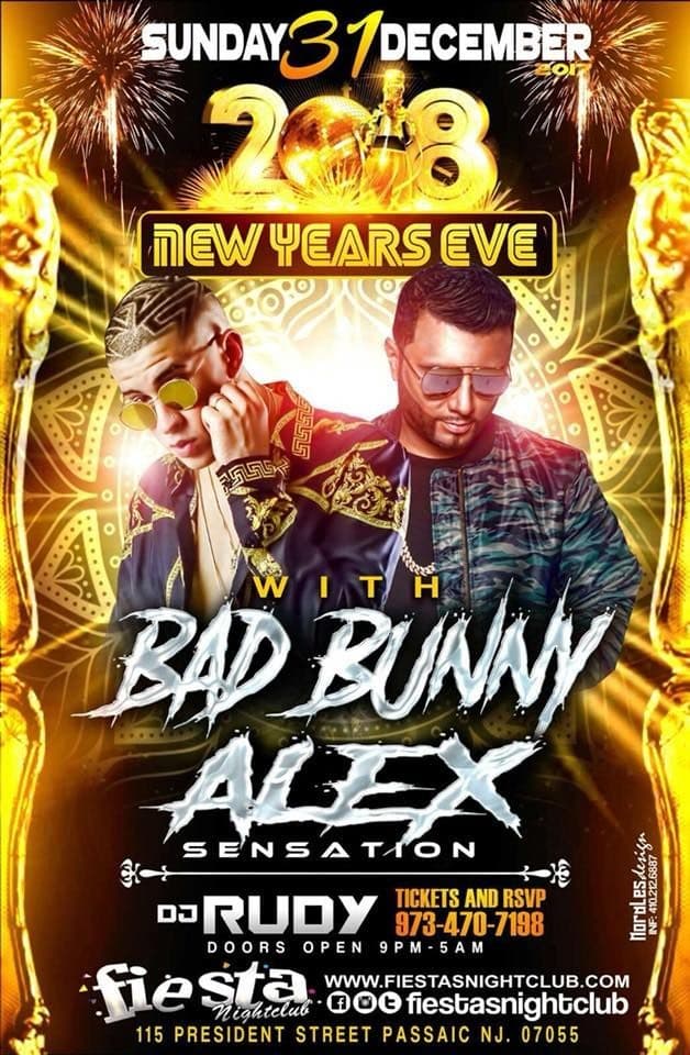 Event - NEW YEARS PARTY CON BAD BUNNY Y ALEX SENSATION - Passaic, New Jersey - December 31, 2017 | concert tickets