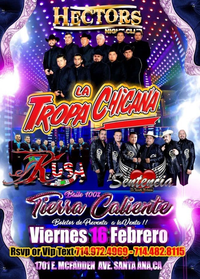 Event - La Tropa Chicana! Por Primera Vez! La Sentencia DTZ! - Santa Ana, California - February 16, 2018 | concert tickets