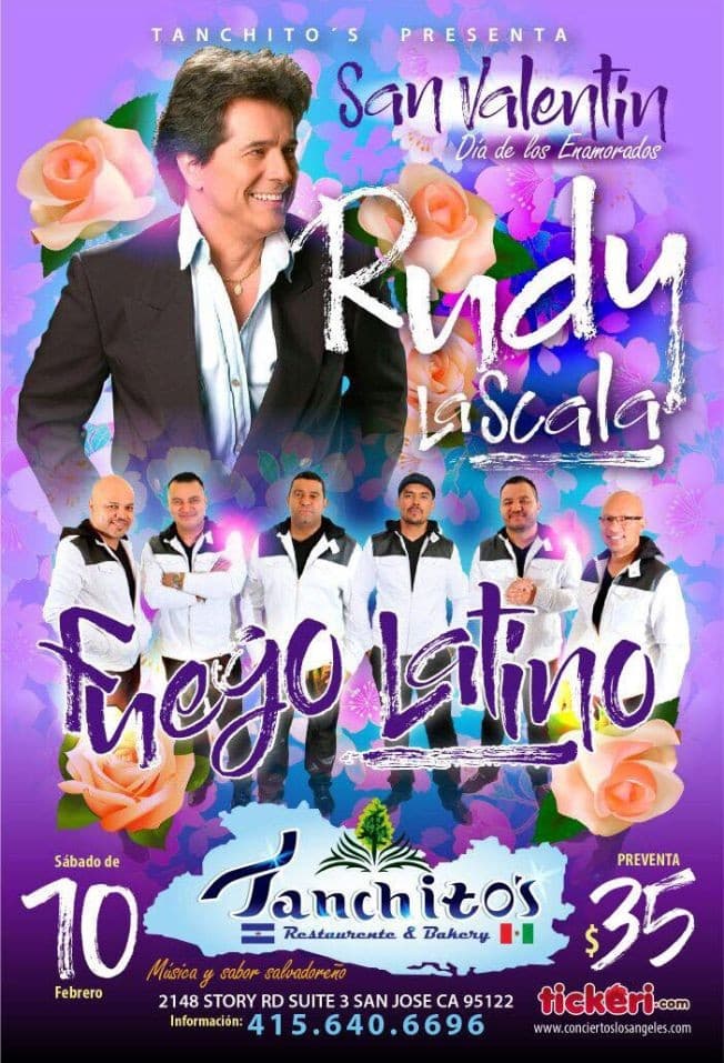 Event - Rudy La Scala & Fuego Latino en San Jose CA - San Jose, California - February 10, 2018 | concert tickets