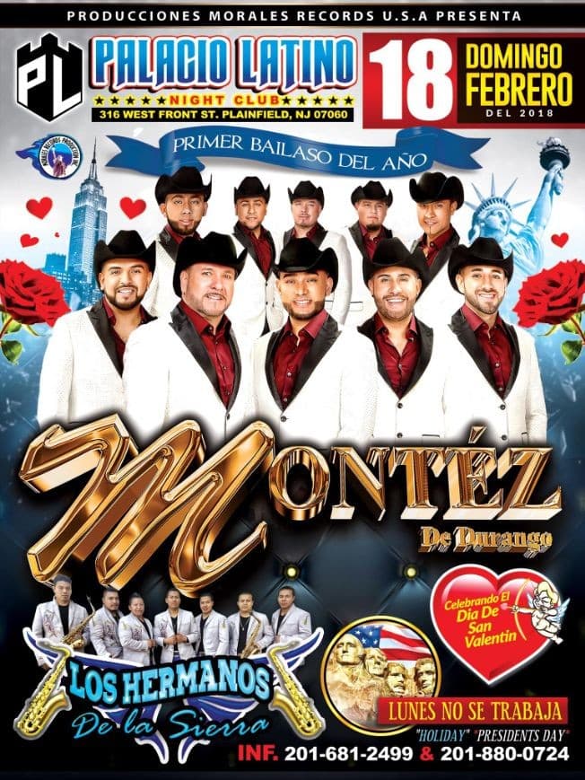 Event - Montez de Durango en Plainfield NJ - Plainfield, New Jersey - February 18, 2018 | concert tickets