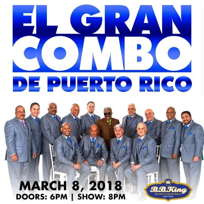 Event - El Gran Combo de Puerto Rico - New York, New York - March 8, 2018 | concert tickets