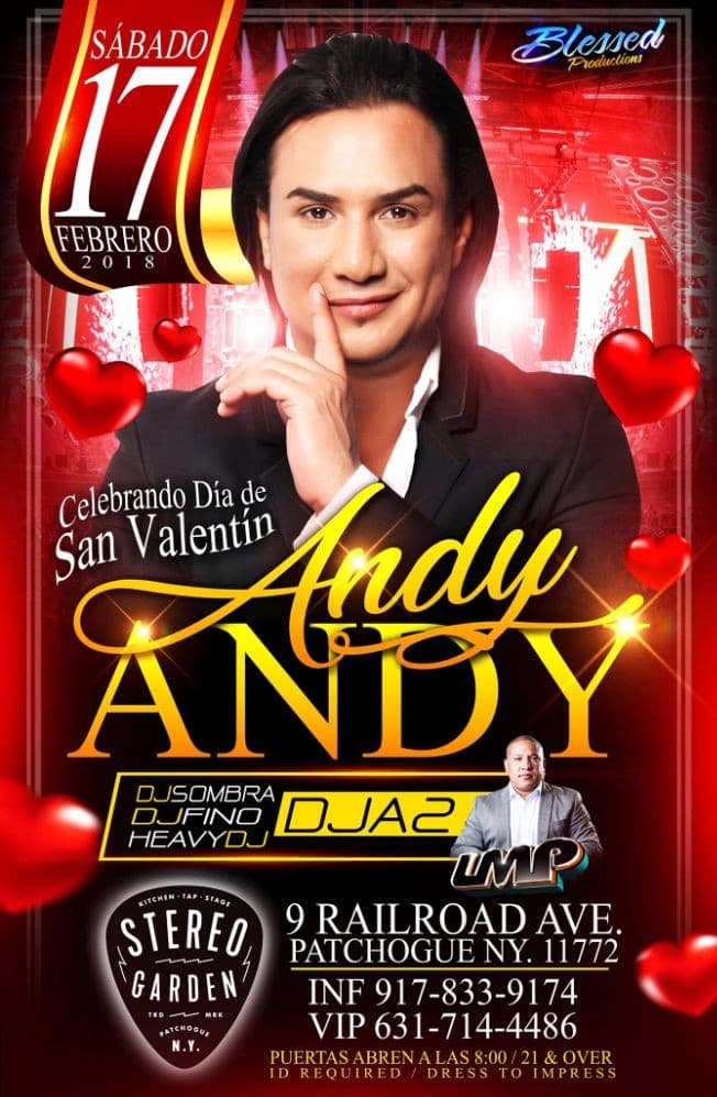 Event - Andy Andy en Patchogue NY - Patchogue, New York - February 17, 2018 | concert tickets