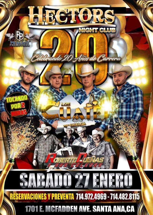 Event - Los Cuates De Sinaloa Celebrando 20 Años Al Estilo Rancho - Santa Ana, California - January 27, 2018 | concert tickets