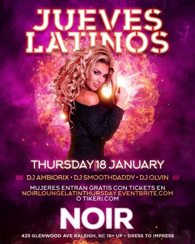 Event - LATIN THURSDAY - Raleigh, North Carolina - January 18, 2018 | concert tickets