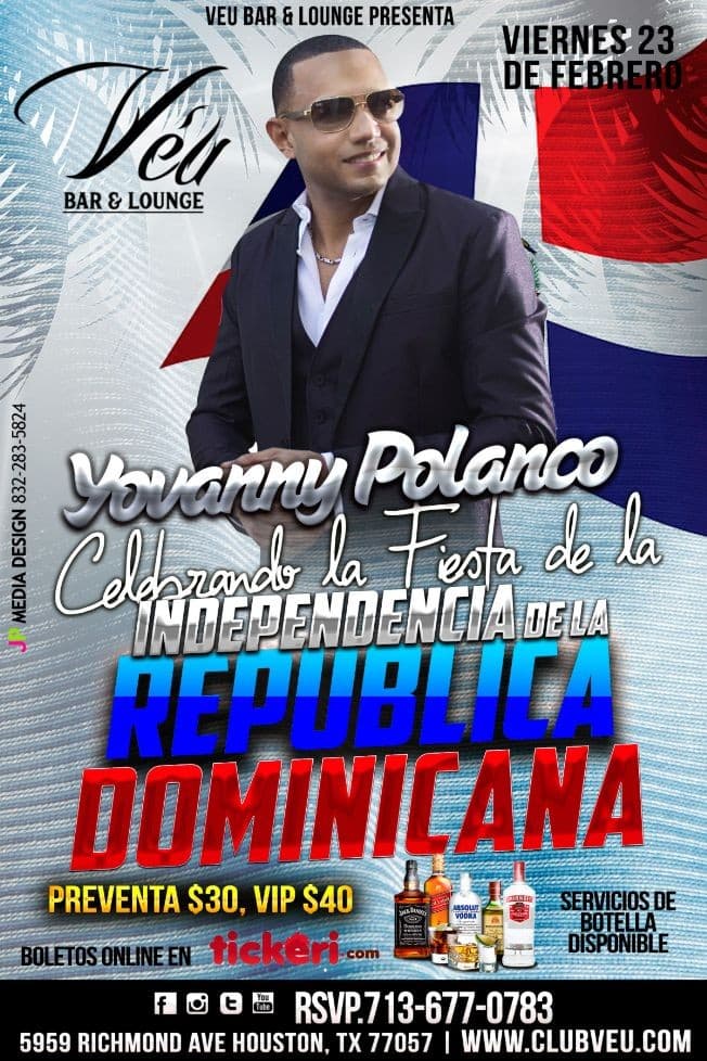 Event - Yovanny Polanco - Houston, Texas - February 23, 2018 | concert tickets