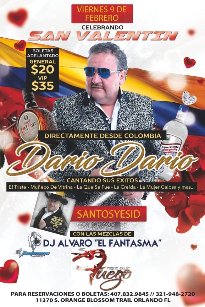 Event - Dario Dario - Orlando, Florida - February 9, 2018 | concert tickets