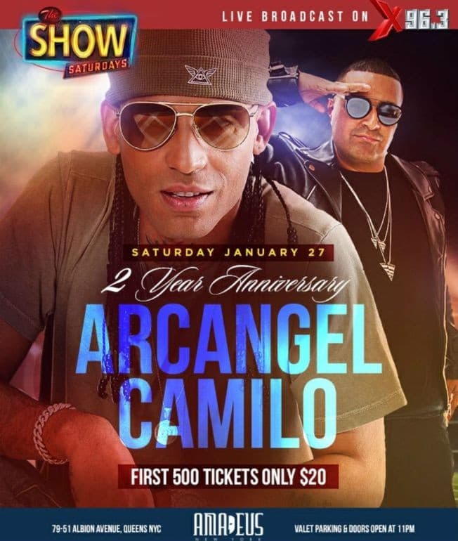 Event - Arcangel Live With DJ Camilo At Amadeus Nightclub - Queens, New York - January 27, 2018 | concert tickets