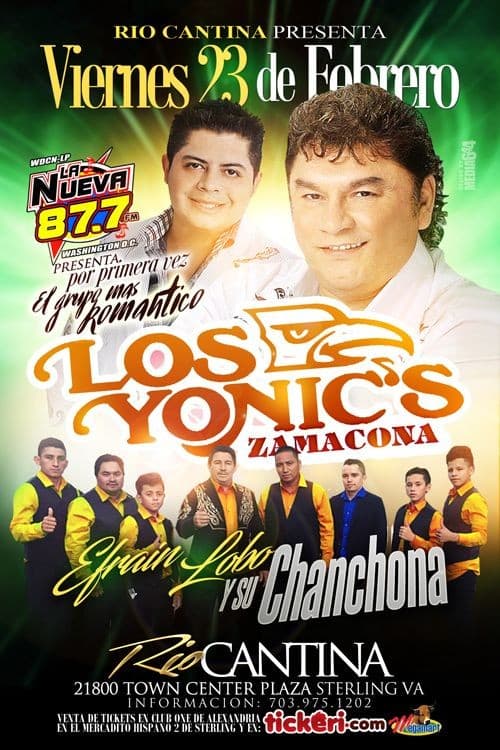 Event - Los Yonics Zamacona & Efrain Lobo y su Chanchona en Sterling,VA - Sterling, Virginia - February 23, 2018 | concert tickets