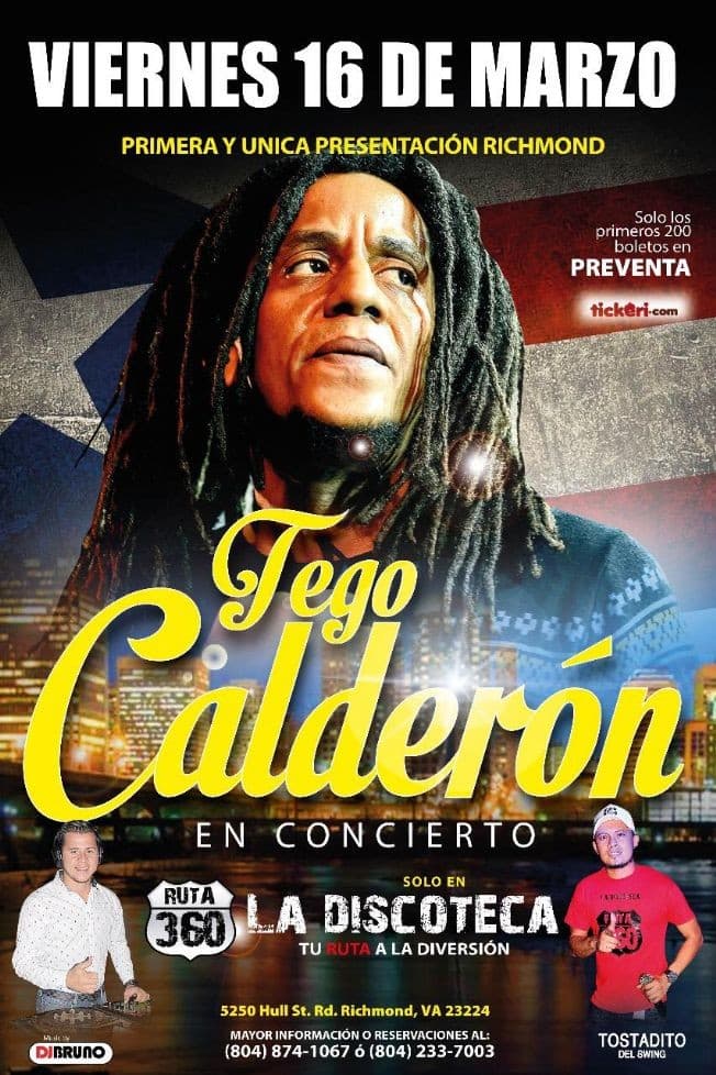 Event - Tego Calderon en Concierto - Richmond, Virginia - March 16, 2018 | concert tickets