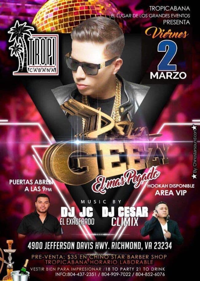 Event - De La Geezy "De La Ghetto" en Concierto - Richmond, Virginia - March 2, 2018 | concert tickets