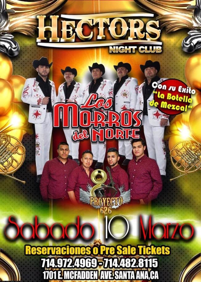 Event - LOS MORROS DEL NORTE Y MAS! - Santa Ana, California - March 10, 2018 | concert tickets