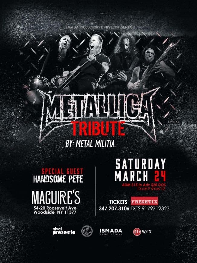 Event - Metallica Tribute by Metal Militia - Woodside, New York - March 24, 2018 | concert tickets