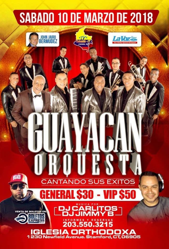 Event - Guayacan Orquesta - Stamford, Connecticut - 10 de marzo de 2018 | concert tickets