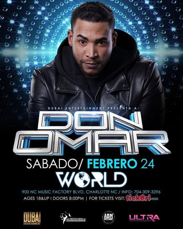 Event - Don Omar en Charlotte,NC - Charlotte, North Carolina - February 24, 2018 | concert tickets