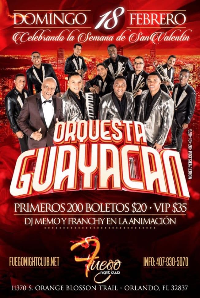 Event - Orquesta Guayacan en Orlando,FL - Orlando, Florida - February 18, 2018 | concert tickets