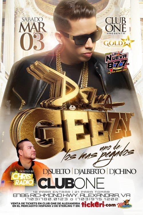 Event - De La Geezy "De La Ghetto" en Concierto - Alexandria, Virginia - March 3, 2018 | concert tickets