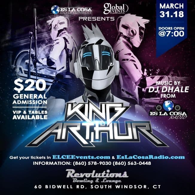 Event - DJ. KING ARTHUR - South Windsor, Connecticut - March 31, 2018 | concert tickets