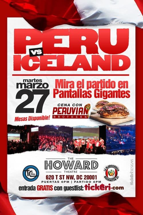 Event - Peru vs Iceland Viewing Party CANCELED - Washington, District Of Columbia - March 27, 2018 | concert tickets