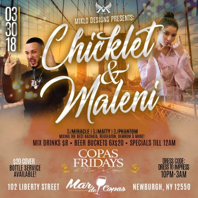 Event - Chicklet & Maleni - Newburgh, New York - March 30, 2018 | concert tickets