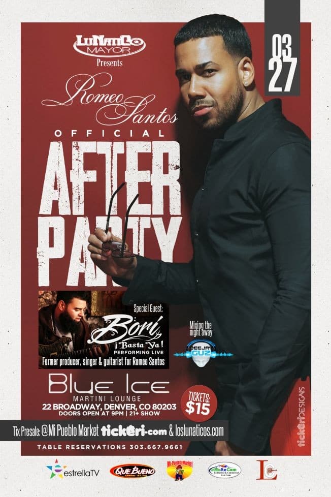 Event - Romeo Santos Official After Party en Denver,CO - Denver, Colorado - March 27, 2018 | concert tickets