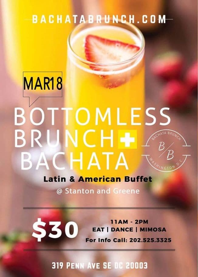 Event - Bachata Brunch & DC ZOUK / Unlimited Mimosa & Bloody Mary Bar WITH LATIN  Buffet - Washington, District Of Columbia - March 18, 2018 | concert tickets