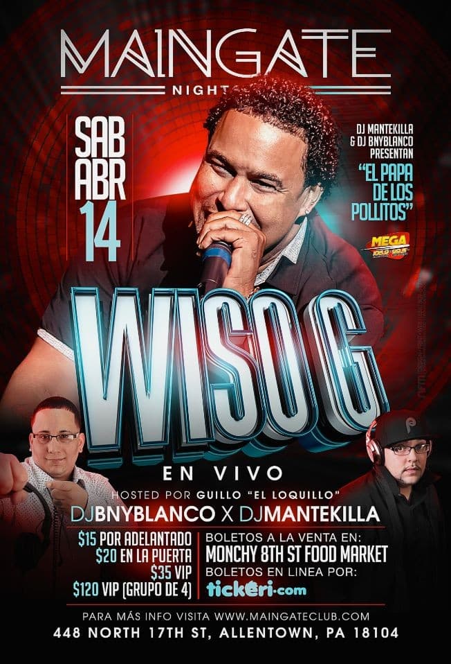 Event - WISO G EN VIVO - Allentown, Pennsylvania - April 14, 2018 | concert tickets