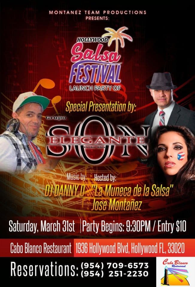 Event - Launch Party of Hollywood Salsa Festival #5 - Hollywood, Florida - March 31, 2018 | concert tickets