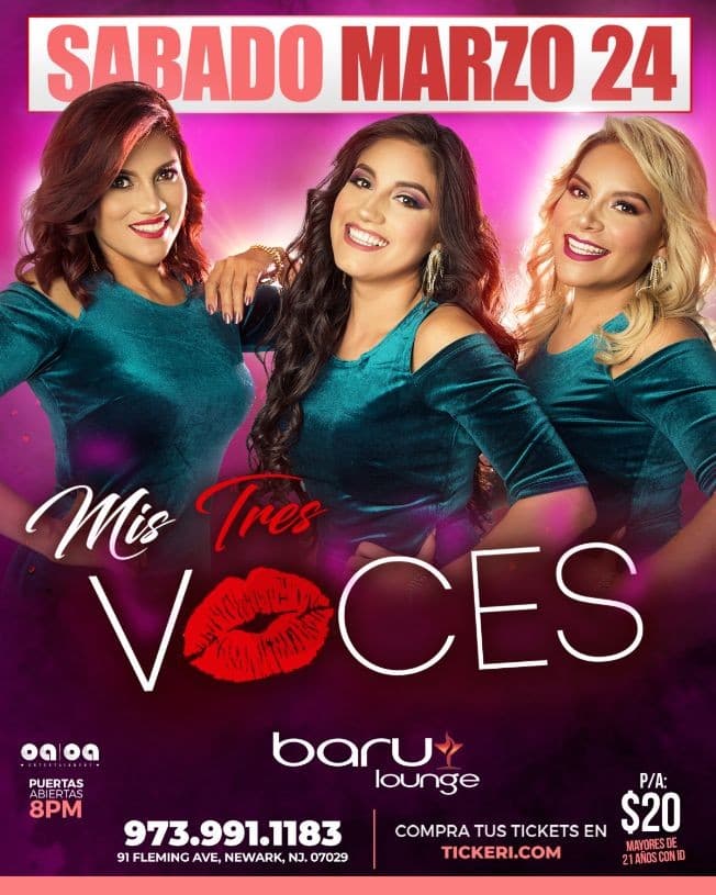 Event - MIS TRES VOCES - Newark, New Jersey - March 24, 2018 | concert tickets