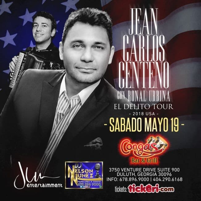 Event - JEAN CARLOS CENTENO en ATLANTA GA MAYO 19 - Duluth, Georgia - May 19, 2018 | concert tickets