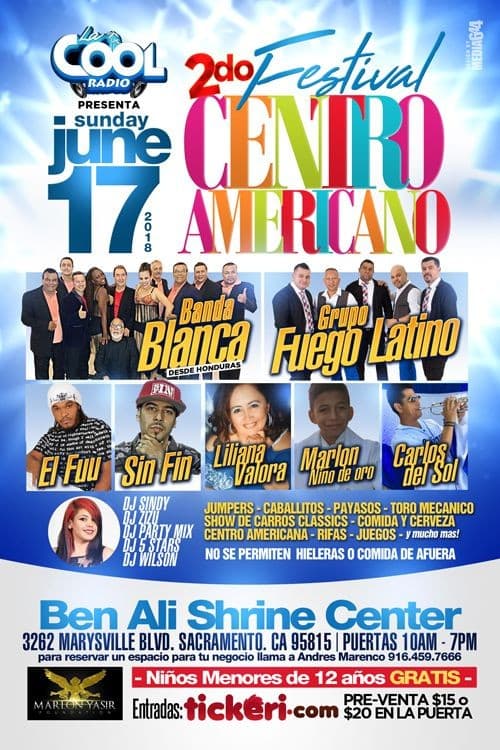 Event - 2do Festival Centro Americano en Sacramento,CA - Sacramento, California - June 17, 2018 | concert tickets